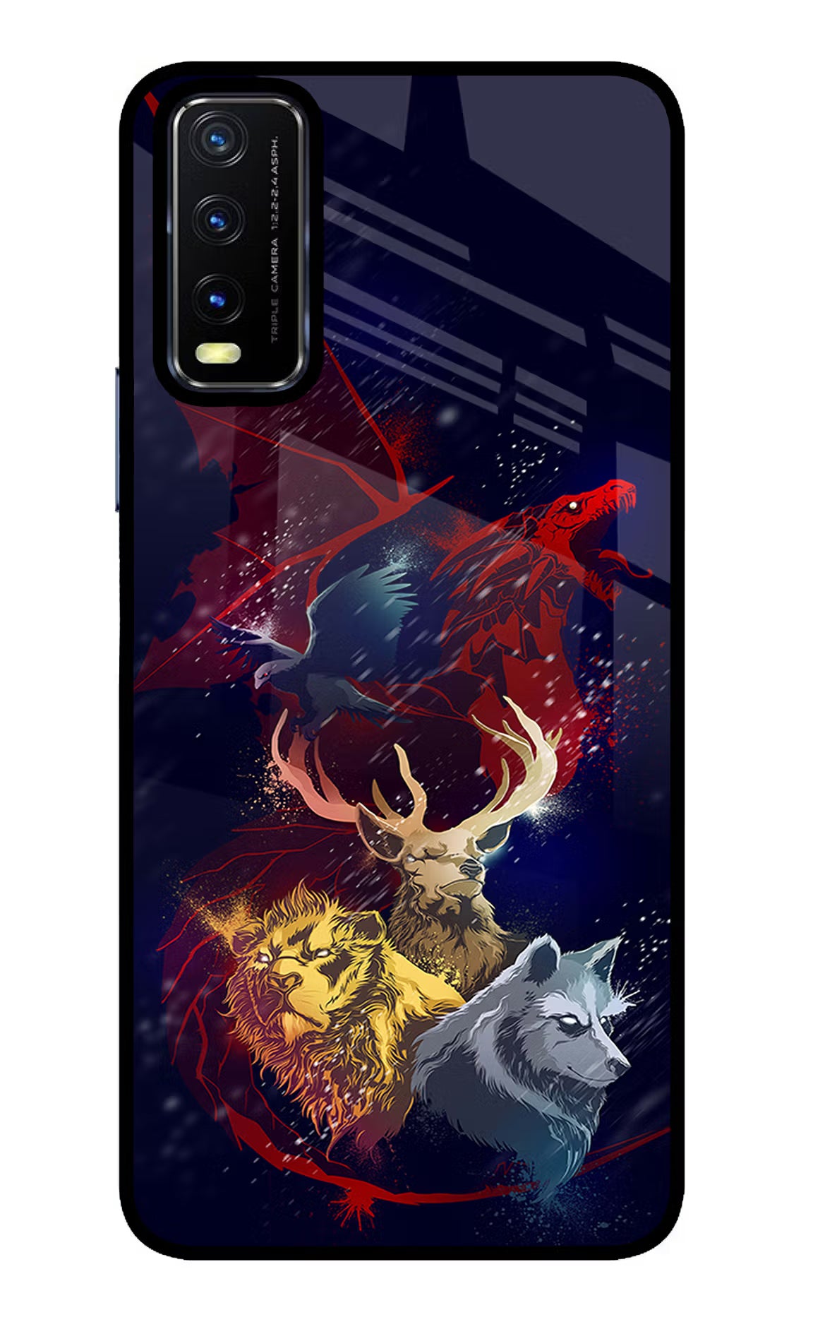 Game Of Thrones Vivo Y20/Y20i Glass Case Back Cover by Casekaro