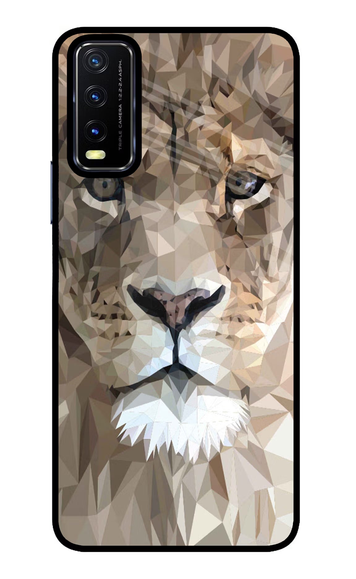 Lion Art Vivo Y20/Y20i Glass Case Back Cover by Casekaro