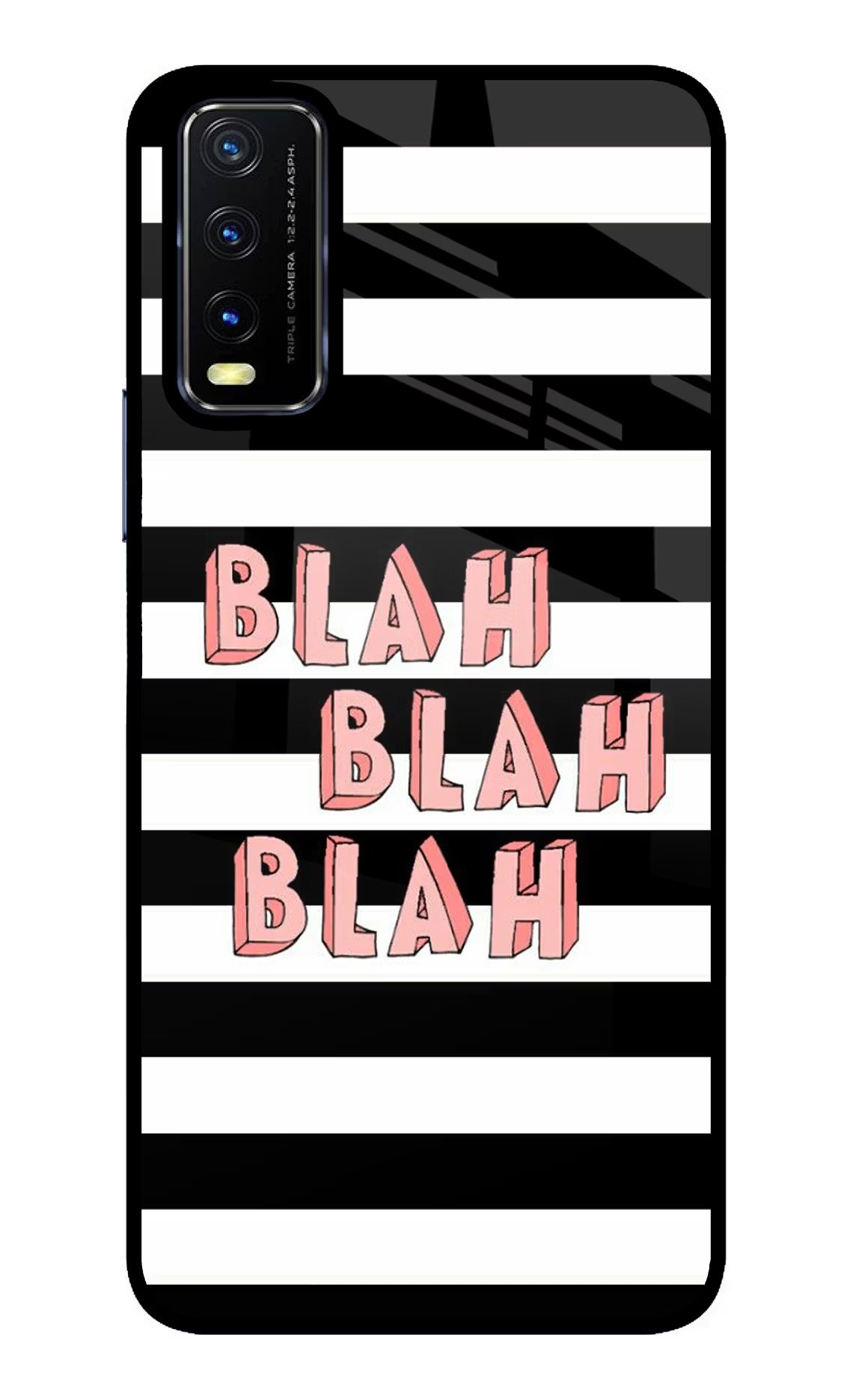 Blah Blah Blah Vivo Y20/Y20i Glass Case