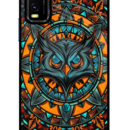 Angry Owl Art Vivo Y20/Y20i Glass Case Back Cover by Casekaro