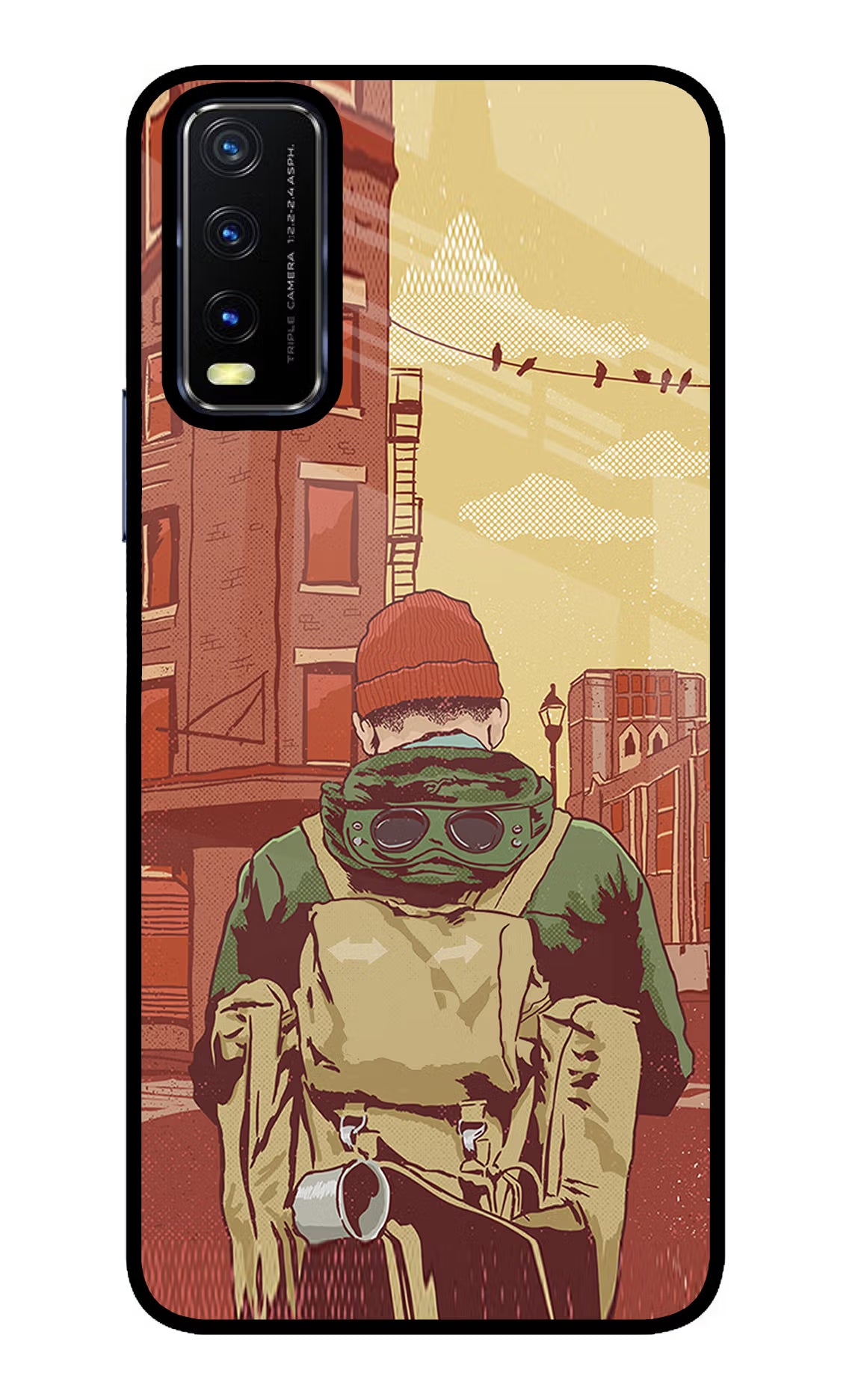 Adventurous Vivo Y20/Y20i Glass Case Back Cover by Casekaro