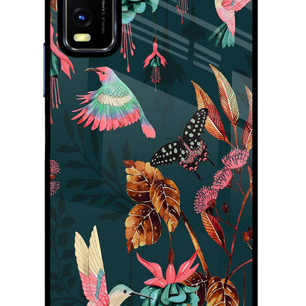 Birds Vivo Y20/Y20i Glass Case Back Cover by Casekaro