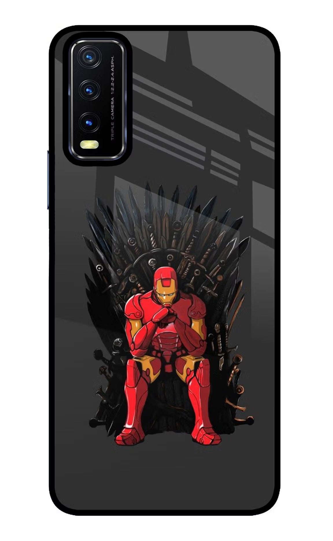 Ironman Throne Vivo Y20/Y20i Glass Case Back Cover by Casekaro