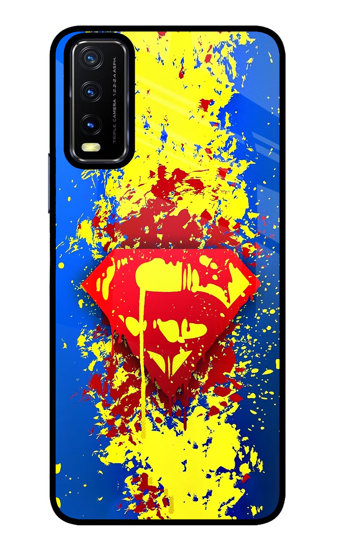 Superman logo Vivo Y20/Y20i Glass Case