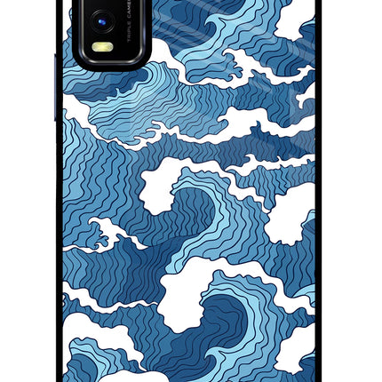 Blue Waves Vivo Y20/Y20i Glass Case