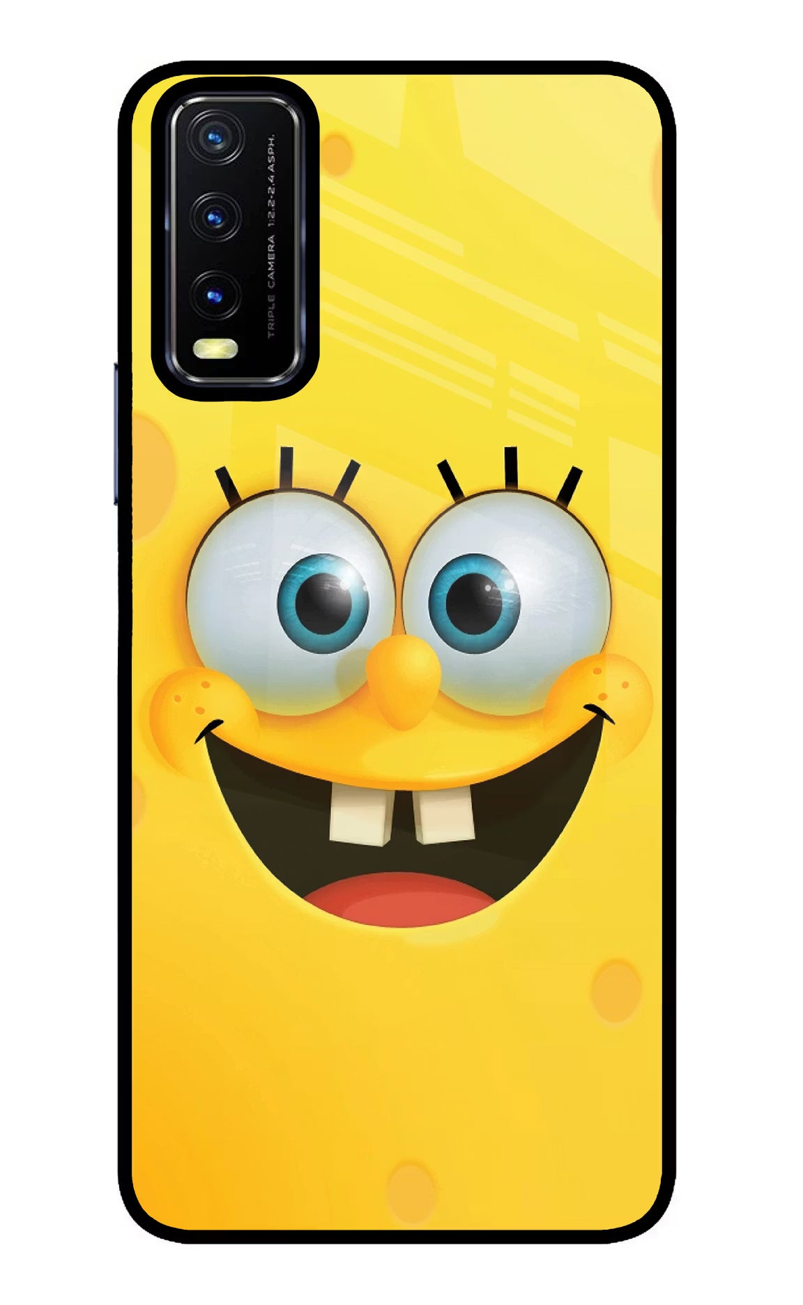 Sponge 1 Vivo Y20/Y20i Glass Case Back Cover by Casekaro