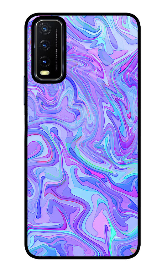 Glitter Vivo Y20/Y20i Glass Case