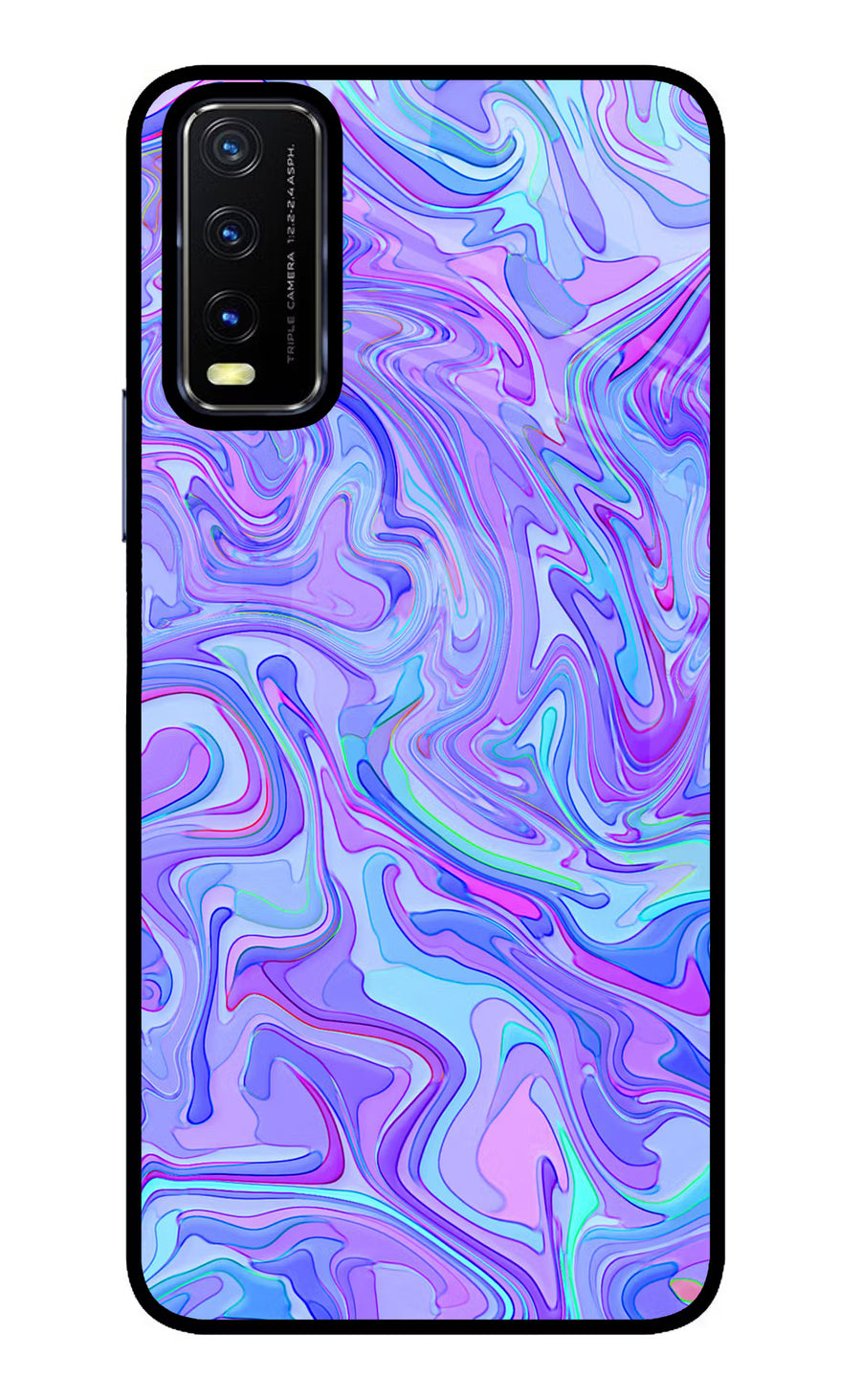 Glitter Vivo Y20/Y20i Back Cover, Glass case