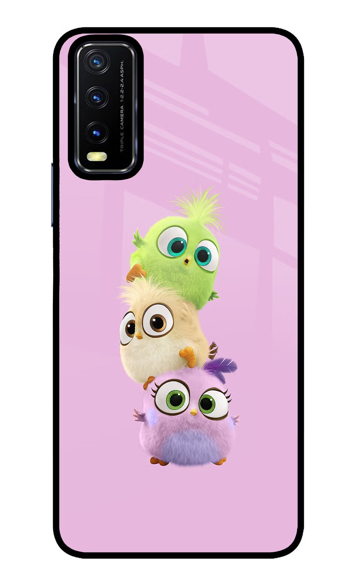 Cute Little Birds Vivo Y20/Y20i Glass Case Back Cover by Casekaro