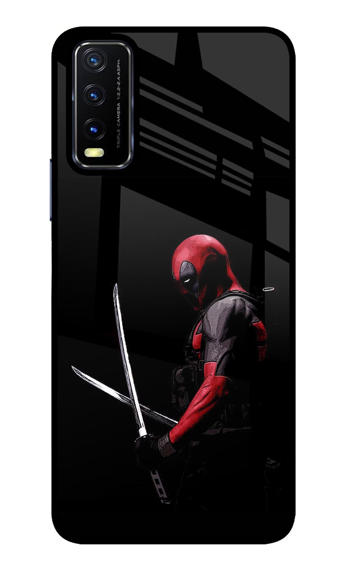 Deadpool Vivo Y20/Y20i Glass Case Back Cover by Casekaro