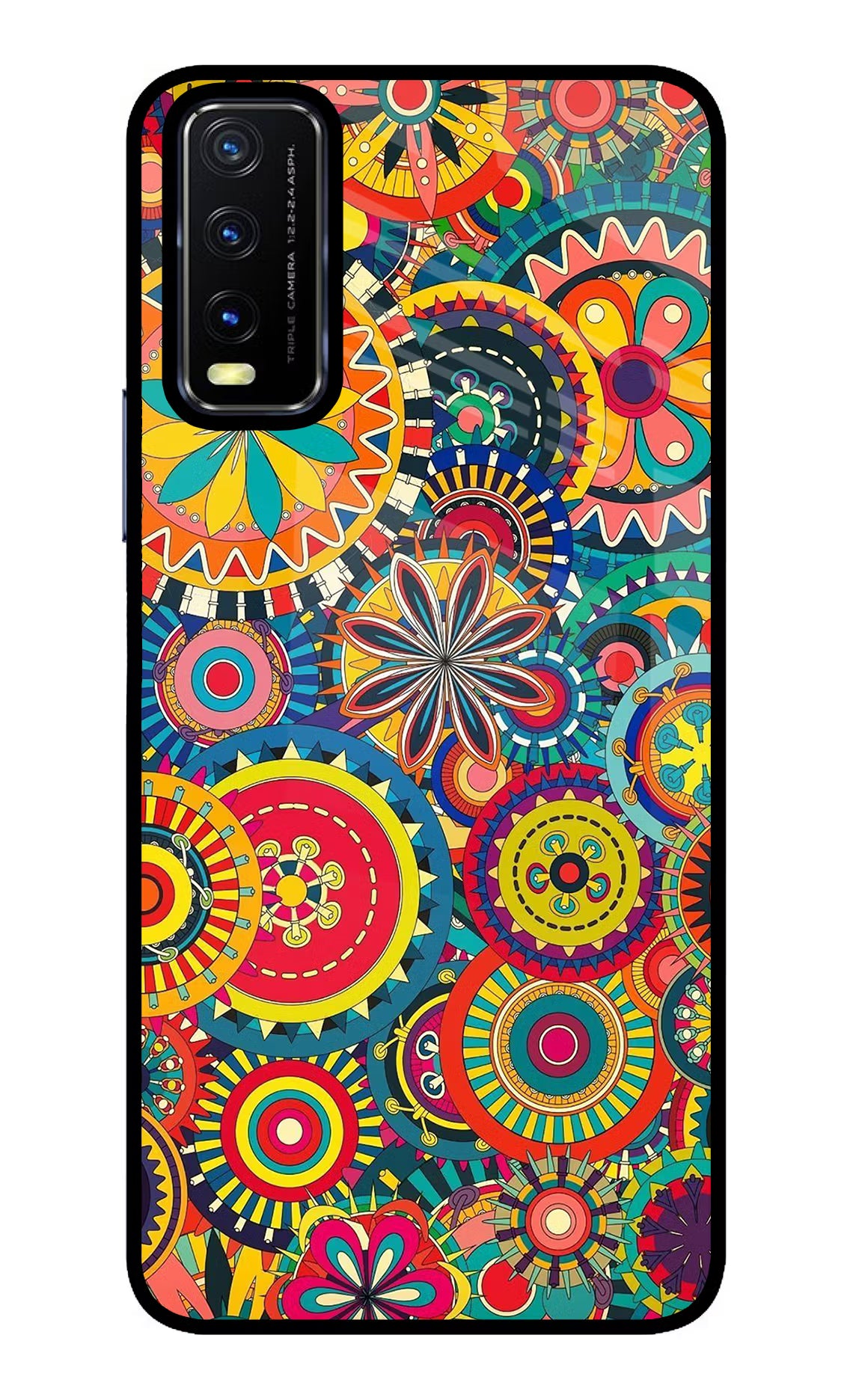 Gol Gol Art Vivo Y20/Y20i Glass Case Back Cover by Casekaro
