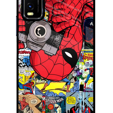 Spider Man Vivo Y20/Y20i Glass Case Back Cover by Casekaro