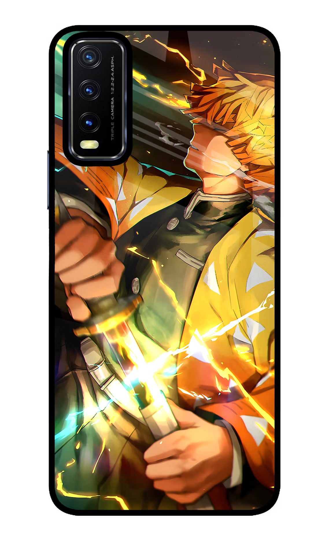 Demon Slayer Vivo Y20/Y20i Glass Case Back Cover by Casekaro