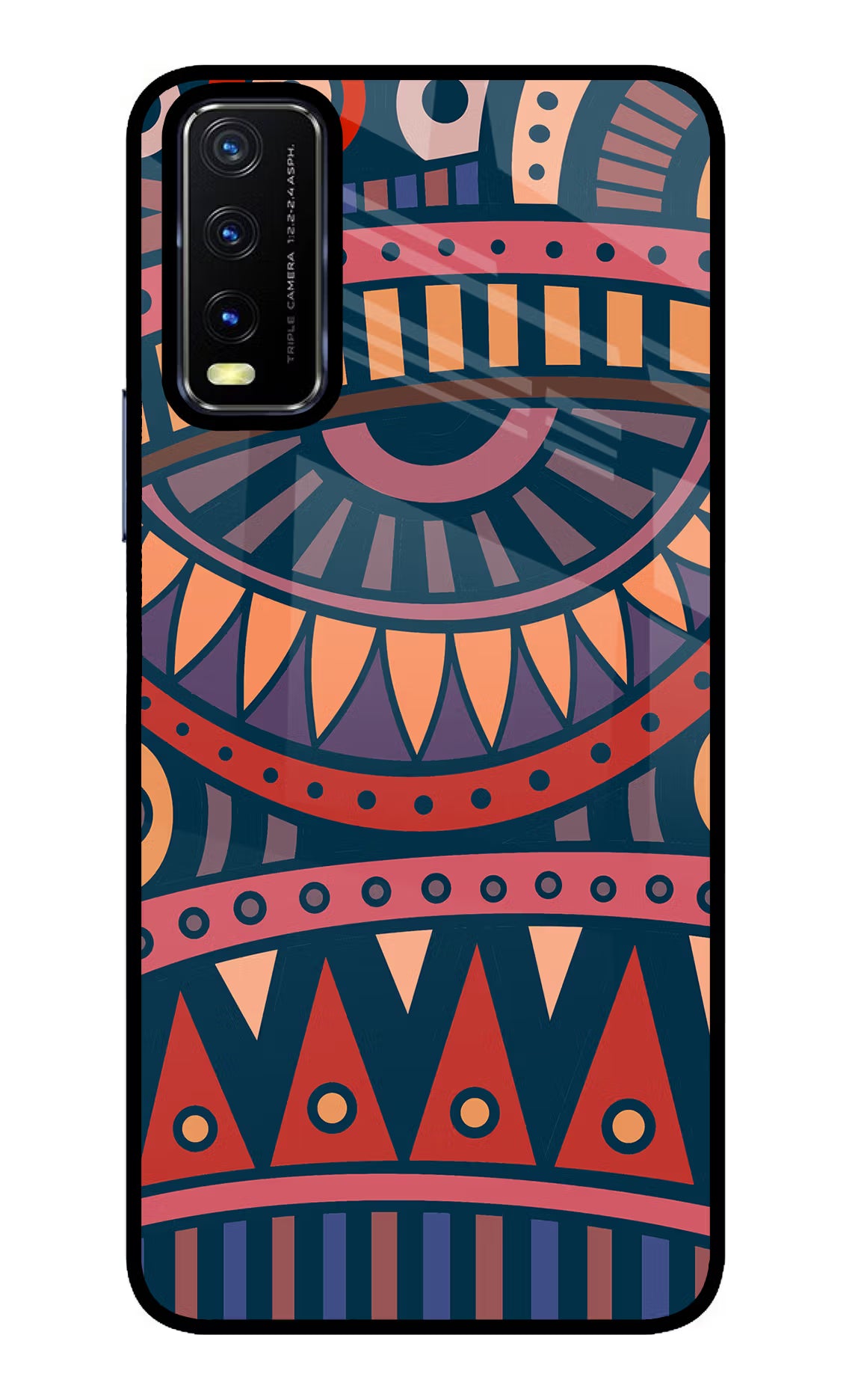 African Culture Design Vivo Y20/Y20i Glass Case