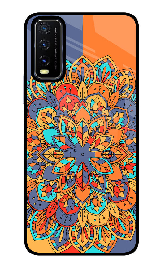 Color Mandala Vivo Y20/Y20i Glass Case