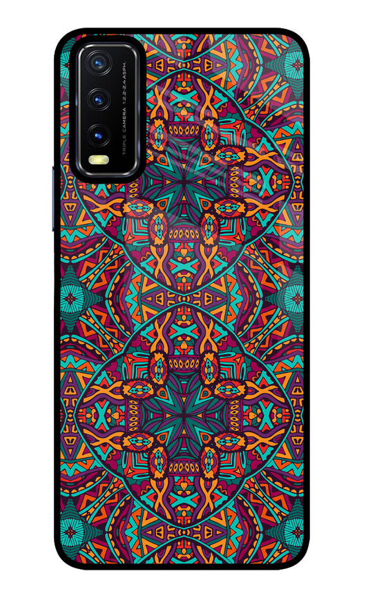 Colour Mandala Vivo Y20/Y20i Glass Case
