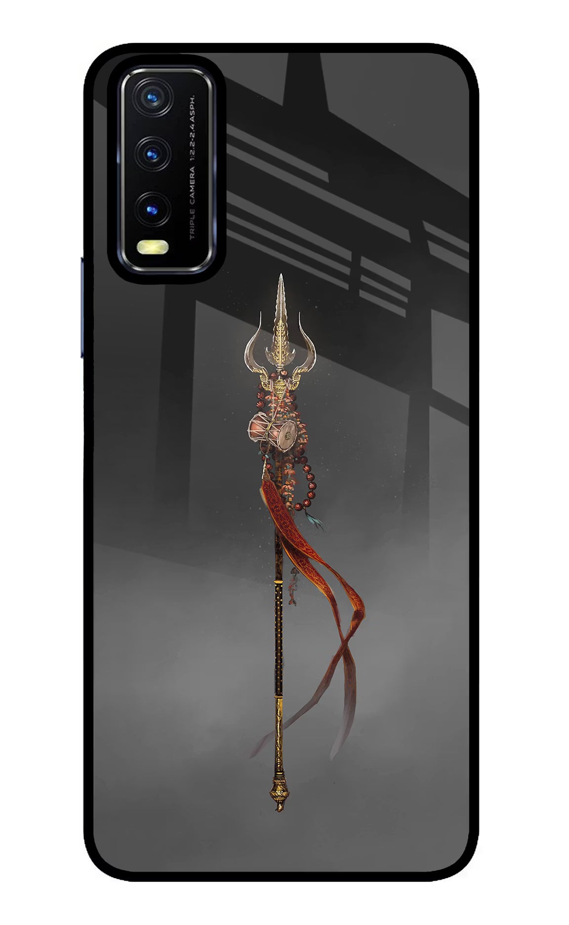 Shiv Trishul Vivo Y20/Y20i Glass Case Back Cover by Casekaro