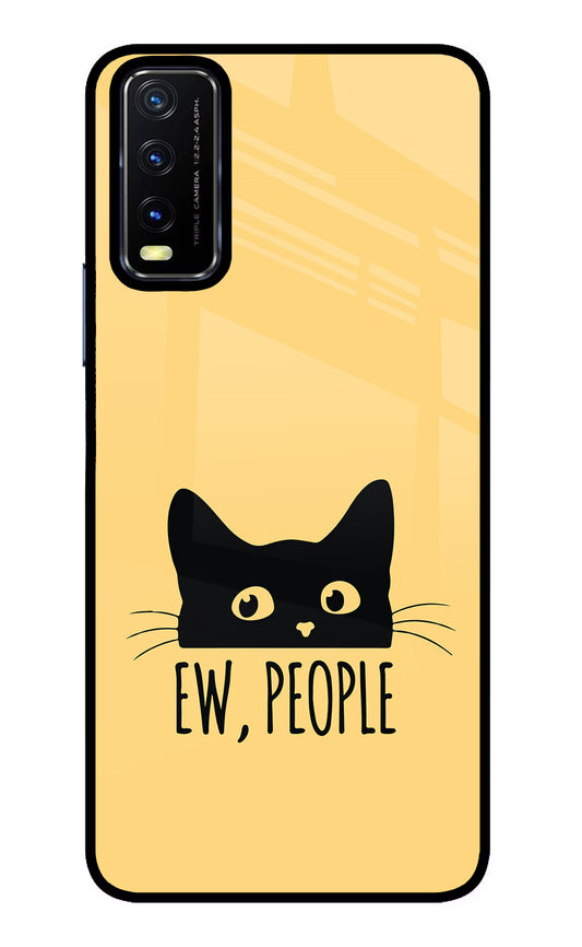 Ew People Catitude Vivo Y20/Y20i Glass Case