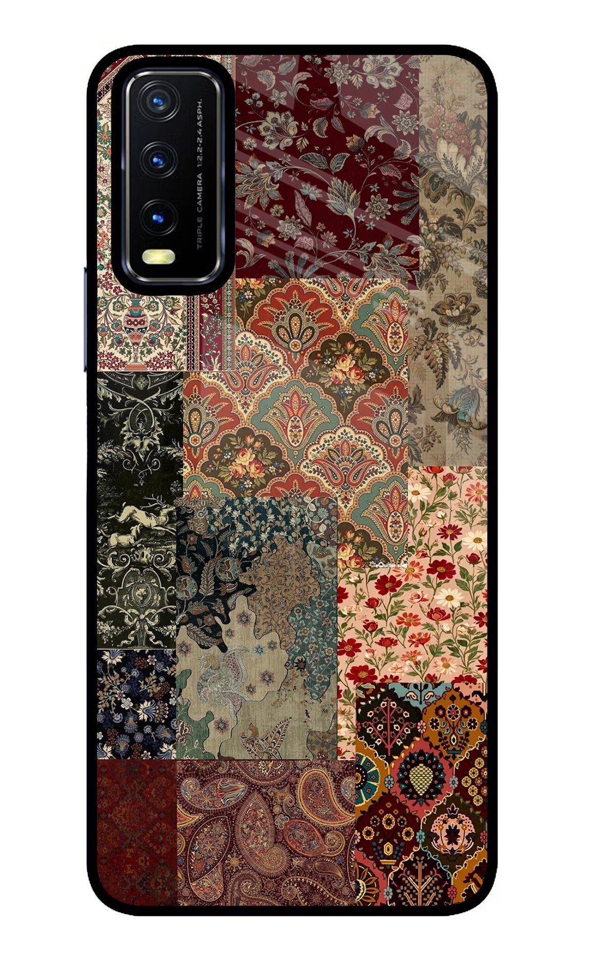 Desi Print Vivo Y20/Y20i Glass Case Back Cover by Casekaro