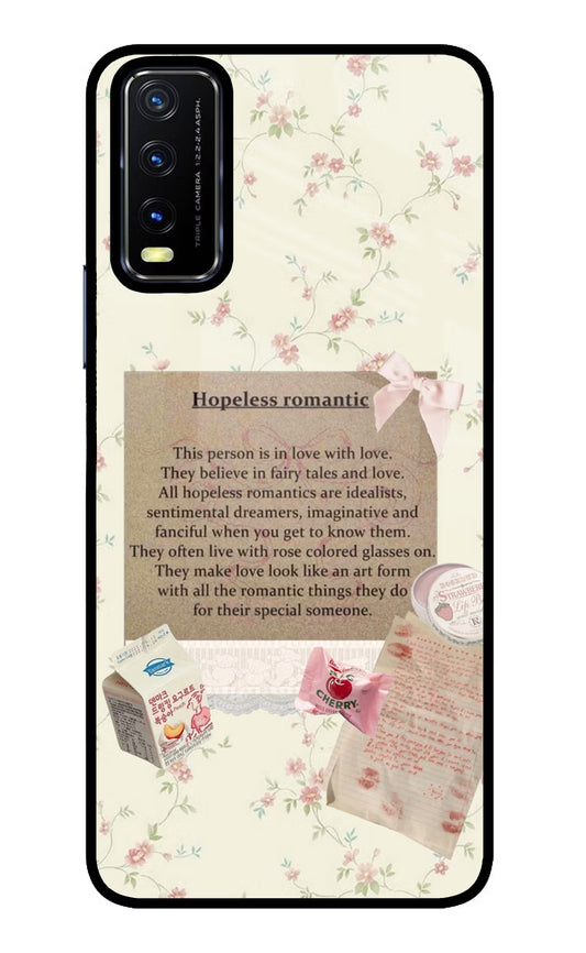 Hopeless Romantic Vivo Y20/Y20i Glass Case