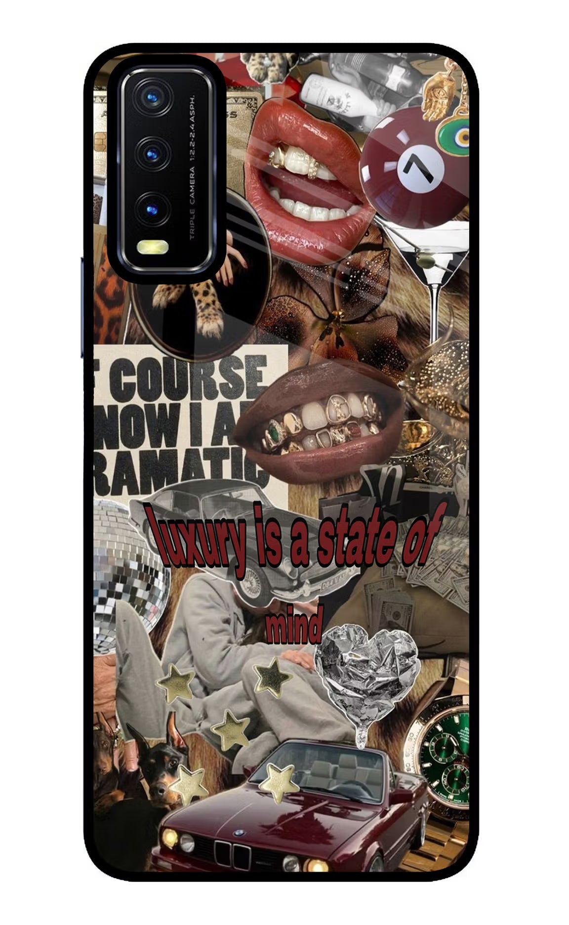Luxury Vivo Y20/Y20i Glass Case Back Cover by Casekaro