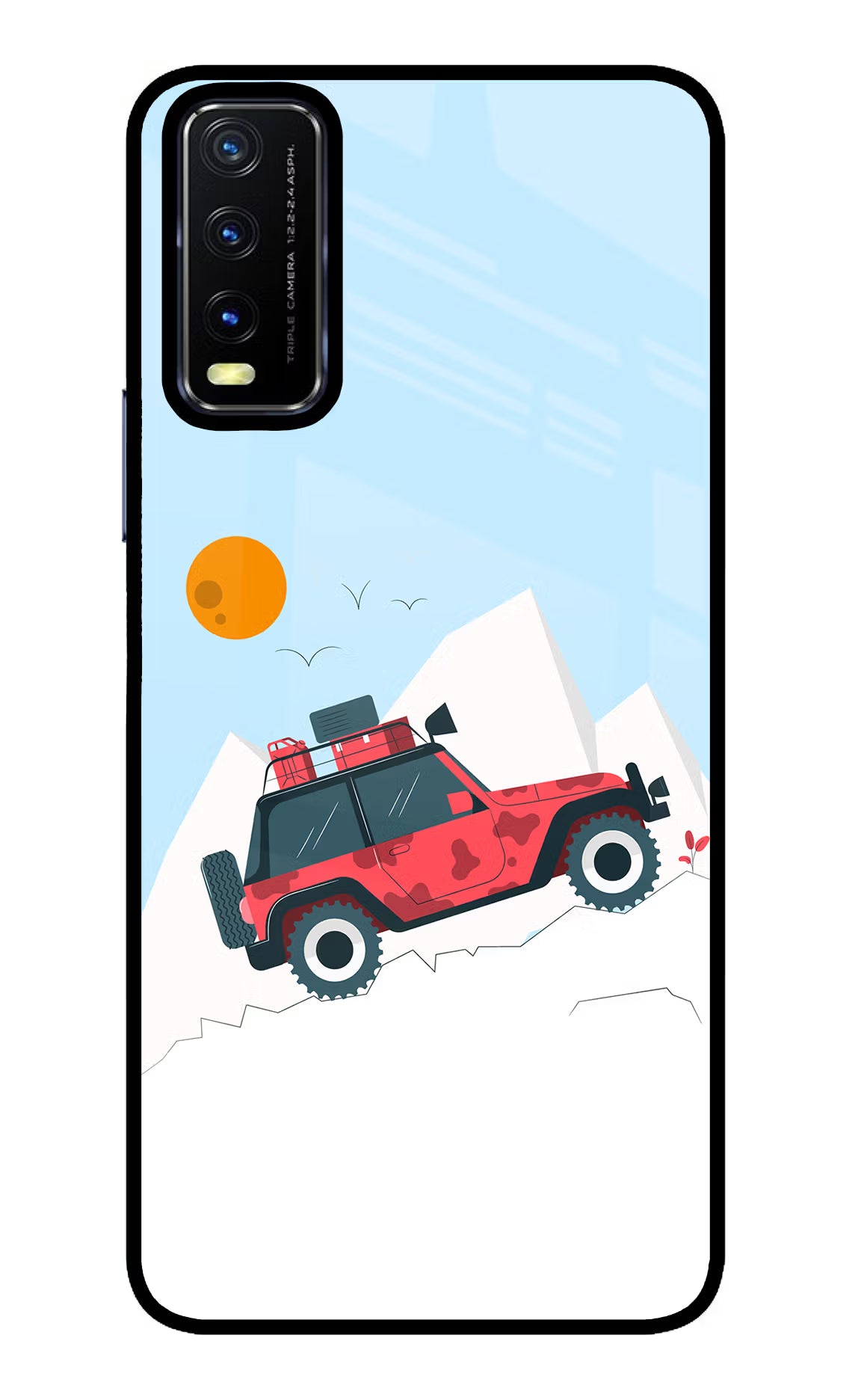 Mountain Trail Beast Vivo Y20/Y20i Glass Case Back Cover by Casekaro