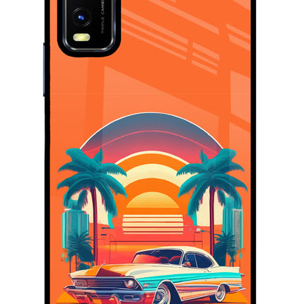 Palm Drive 80s Vivo Y20/Y20i Glass Case