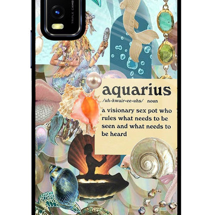Aquarius Zodiac Vivo Y20/Y20i Glass Case