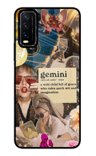 Gemini Zodiac Vivo Y20/Y20i Glass Case