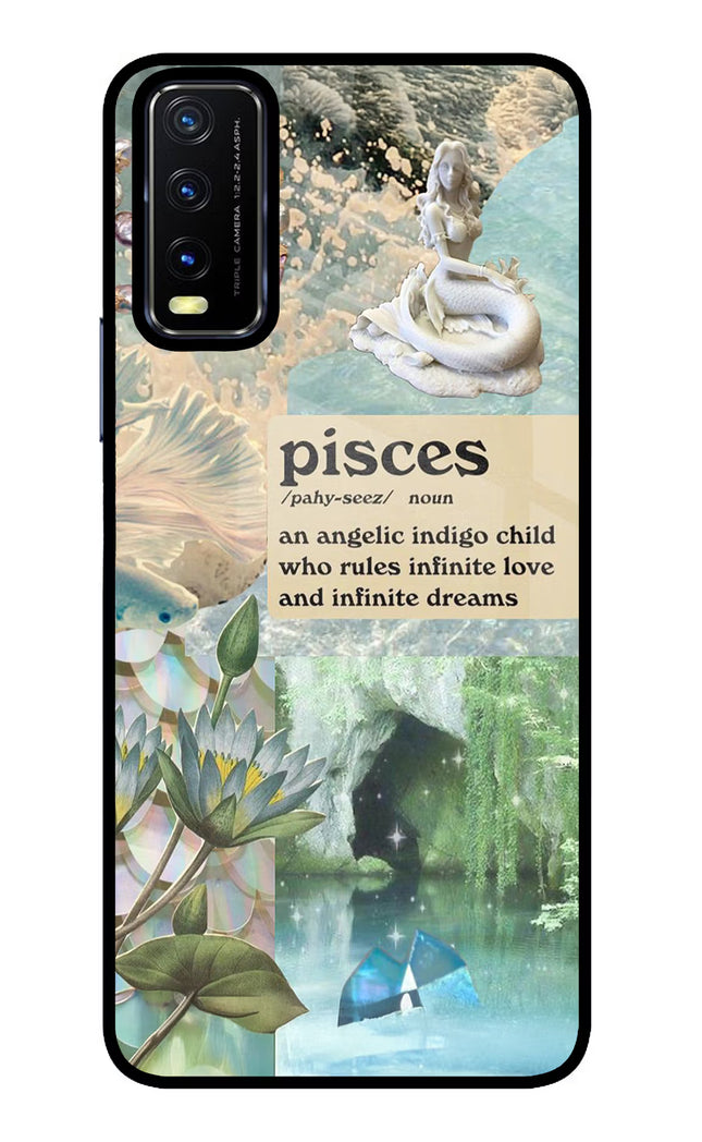 Pisces Zodiac Vivo Y20/Y20i Glass Case