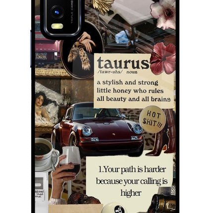 Taurus Zodiac Vivo Y20/Y20i Glass Case