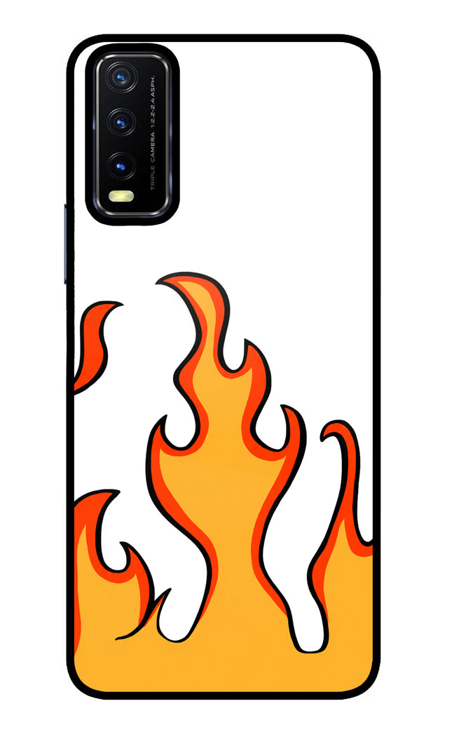 Fired Up – White Vivo Y20/Y20i Glass Case