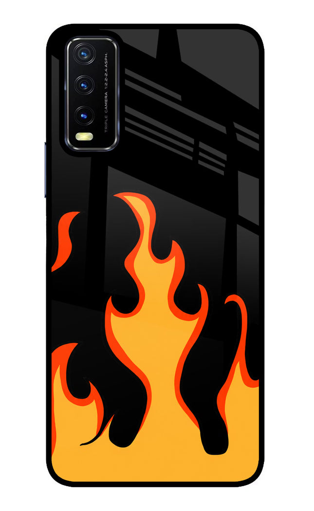 Fired Up – Black Vivo Y20/Y20i Glass Case