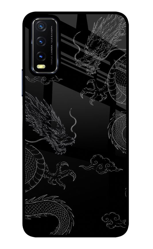Twin Dragons Vivo Y20/Y20i Glass Case