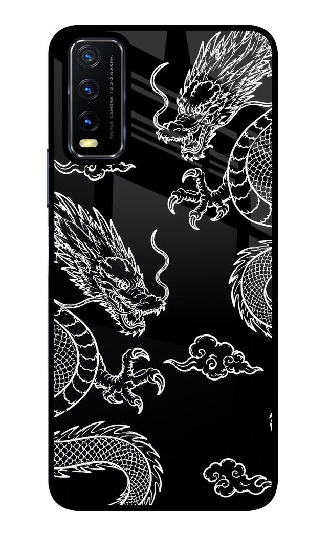 Twin Dragons Vivo Y20/Y20i Glass Case