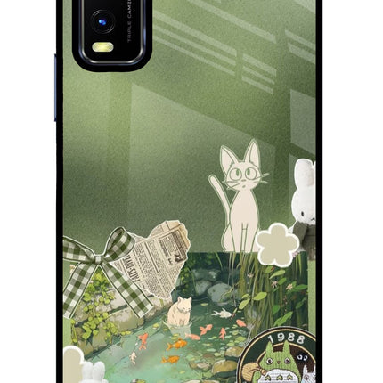 Aesthetic anime Vivo Y20/Y20i Glass Case