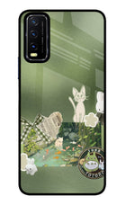 Aesthetic anime Vivo Y20/Y20i Glass Case