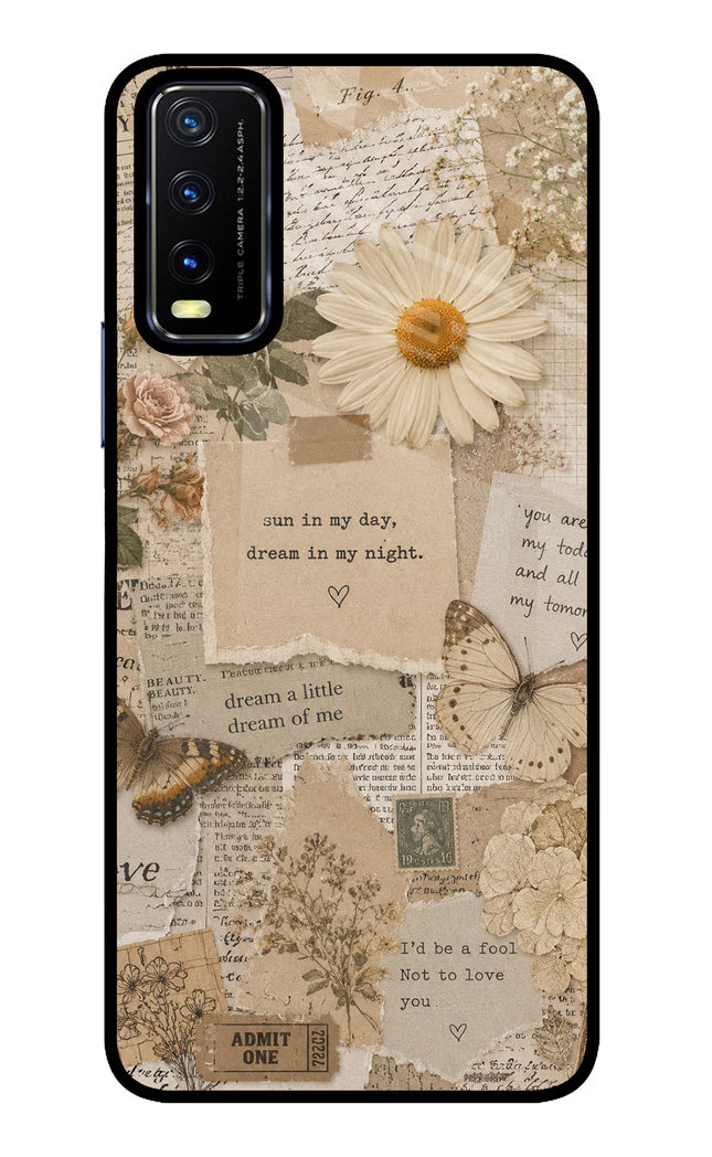 Vintage case Vivo Y20/Y20i Glass Case