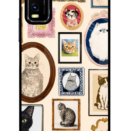 Mirror Cats Vivo Y20/Y20i Glass Case