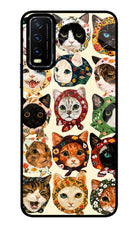 Cool Cat Vivo Y20/Y20i Glass Case