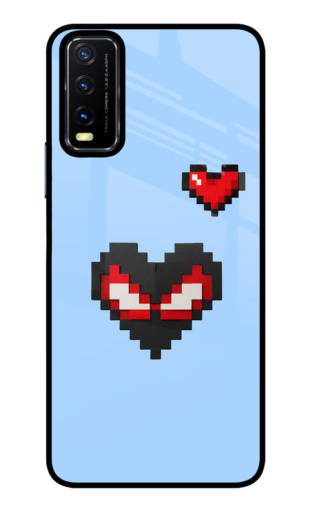 Peter Heart Vivo Y20/Y20i Glass Case