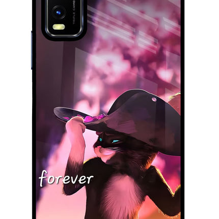 Forever Cat Vivo Y20/Y20i Glass Case