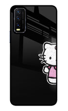 Kitty Charm Vivo Y20/Y20i Glass Case