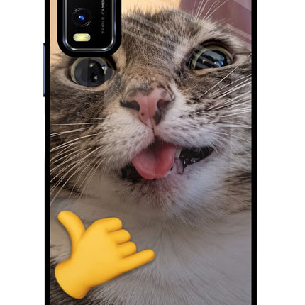 Silly Cat Call Vivo Y20/Y20i Glass Case