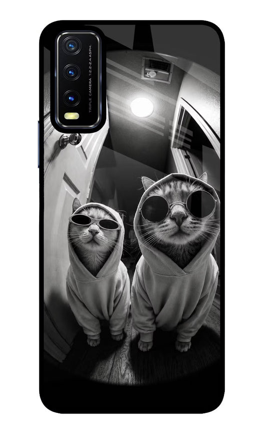 Hood Cats Vivo Y20/Y20i Glass Case