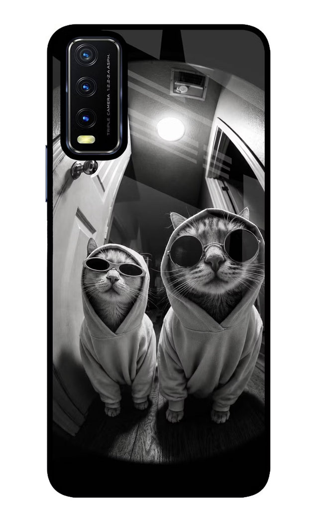 Hood Cats Vivo Y20/Y20i Glass Case