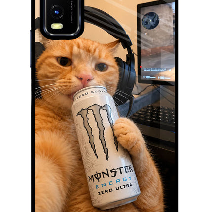Gamer Cat Energy Vivo Y20/Y20i Glass Case