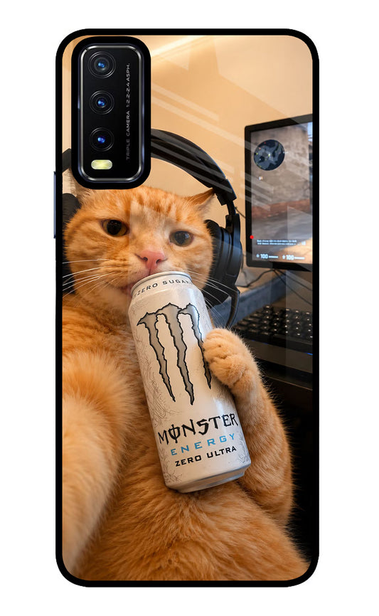 Gamer Cat Energy Vivo Y20/Y20i Glass Case