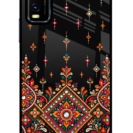 Noir Mehfil Vivo Y20/Y20i Glass Case
