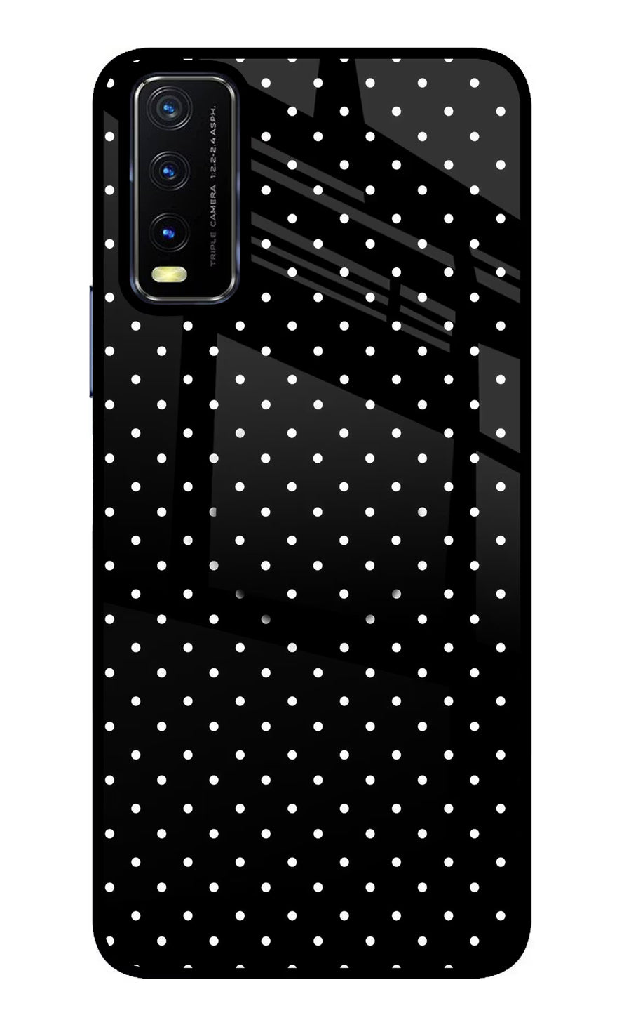 White Dots Vivo Y20/Y20i Pop Case, Glass case